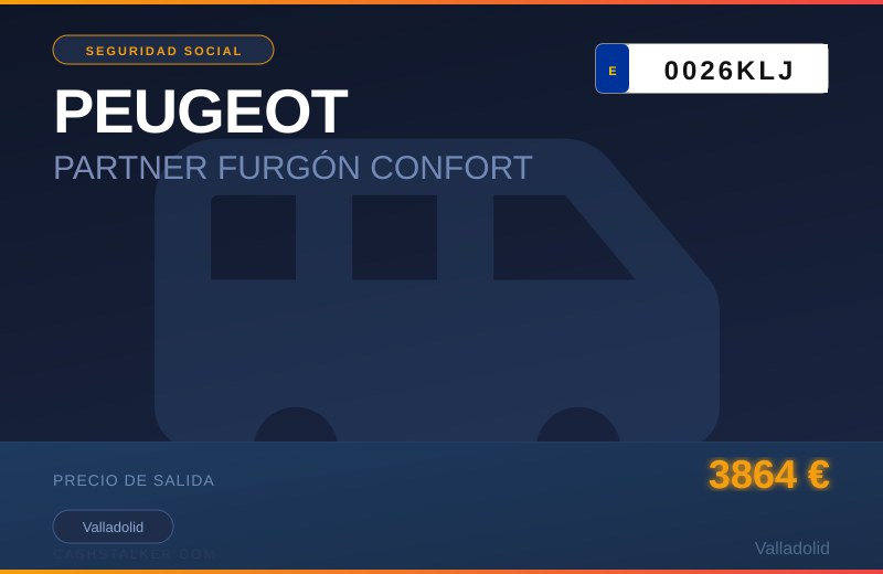 PEUGEOT PARTNER FURGÓN CONFORT — Valladolid